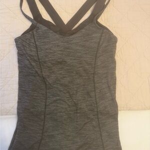 lululemon athletica Gray Strappy Top